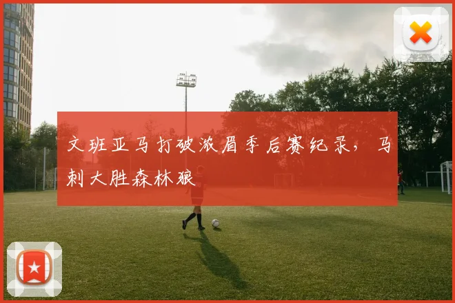 文班亚马打破浓眉季后赛纪录，马刺大胜森林狼